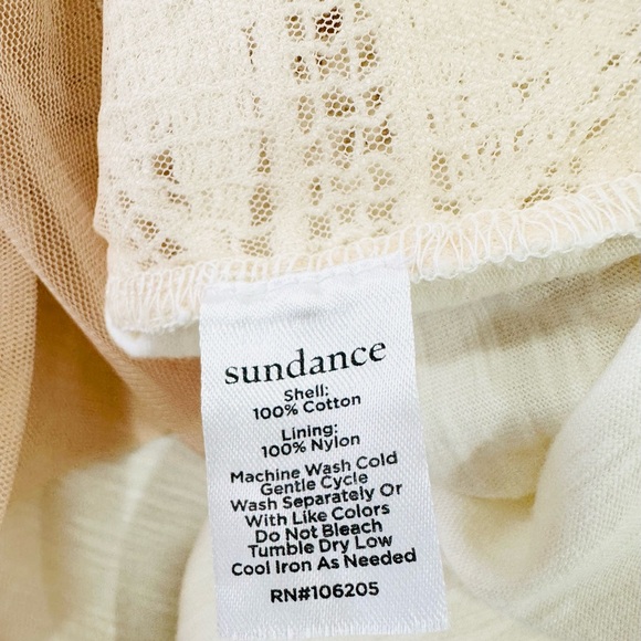NWT Sundance Short Sleeve Crochet Ivory Top Size XL‎ - Picture 9 of 12